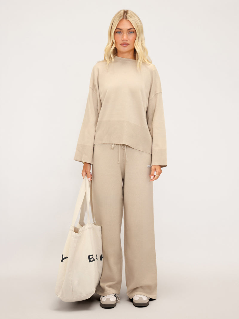 Layla Oversized Knitted Jumper - Warm Ivory