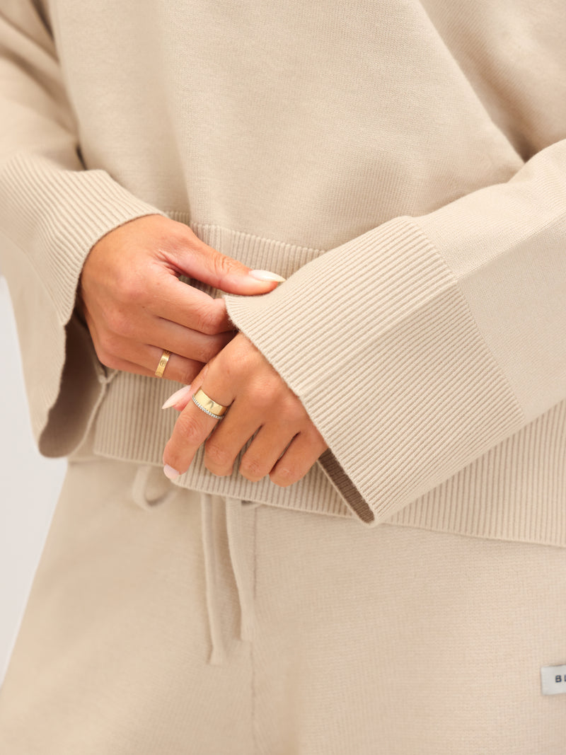 Layla Oversized Knitted Jumper - Warm Ivory