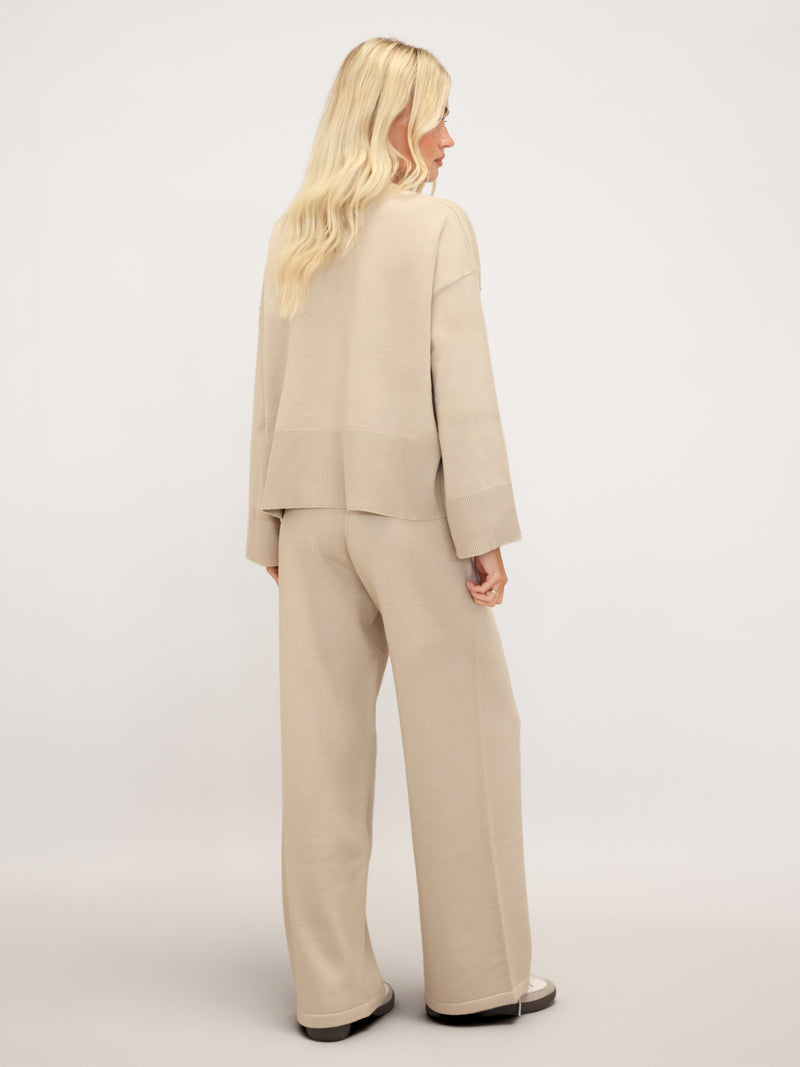 Layla Oversized Knitted Jumper - Warm Ivory