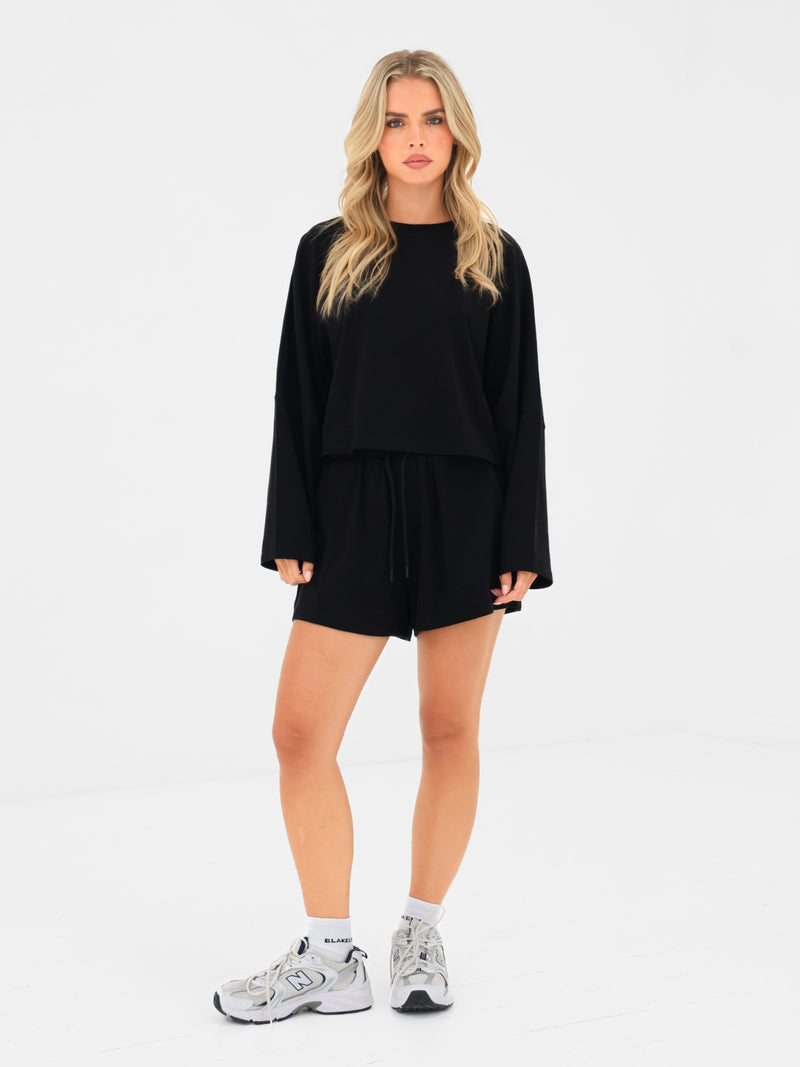 Ayla Cotton Shorts - Black