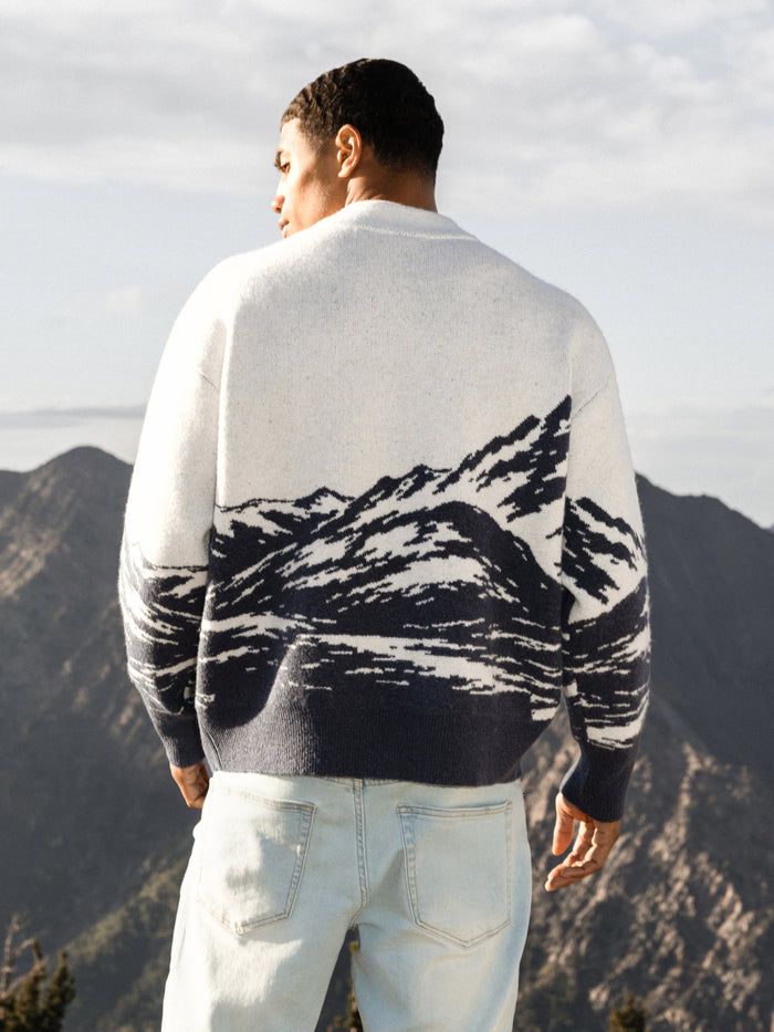 Relaxed Knitted Mountain Jumper - True Navy