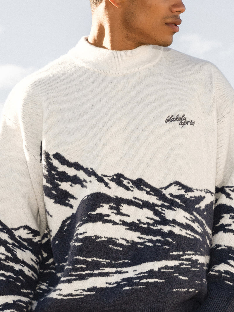 Relaxed Knitted Mountain Jumper - True Navy