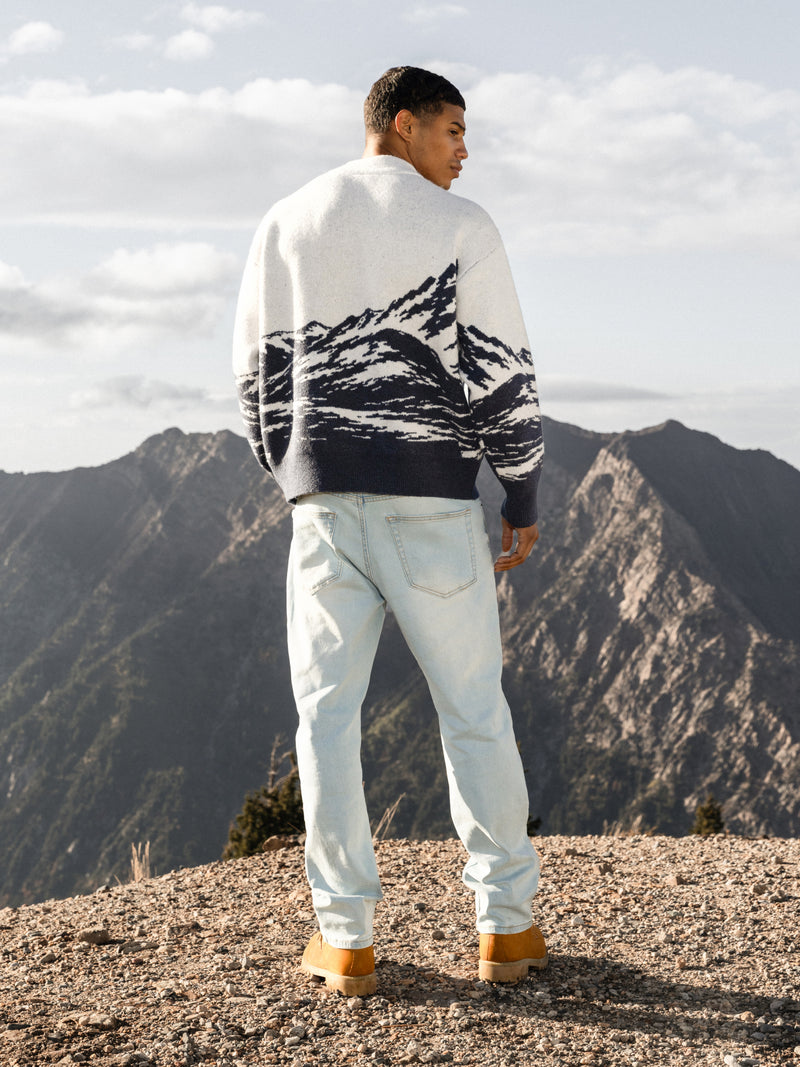 Relaxed Knitted Mountain Jumper - True Navy