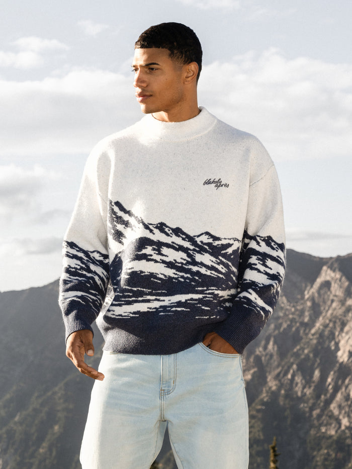 Relaxed Knitted Mountain Jumper - True Navy