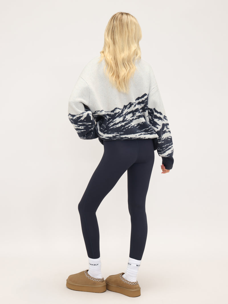 Oversized Knitted Mountain Jumper - True Navy
