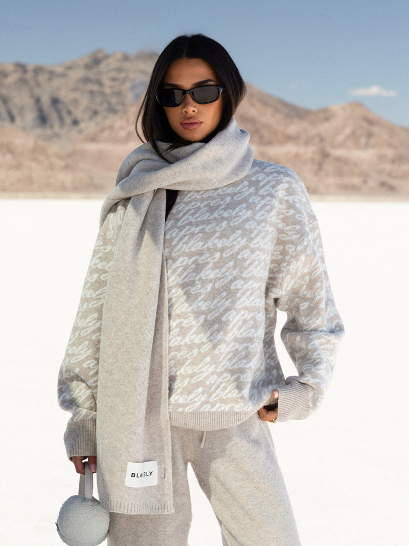 Blakely Oversized Après Knitted Jumper - Toasted Taupe