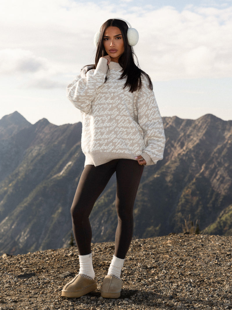 Blakely Oversized Après Knitted Jumper - Toasted Taupe