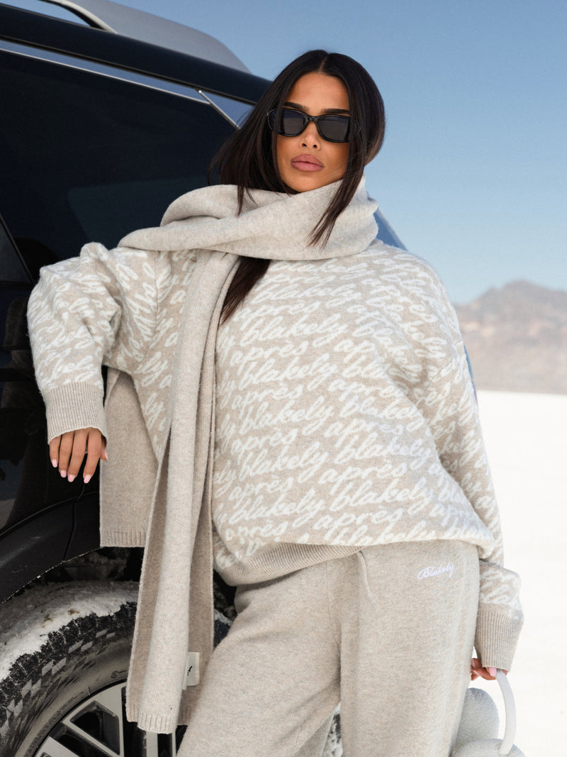 Blakely Oversized Après Knitted Jumper - Toasted Taupe