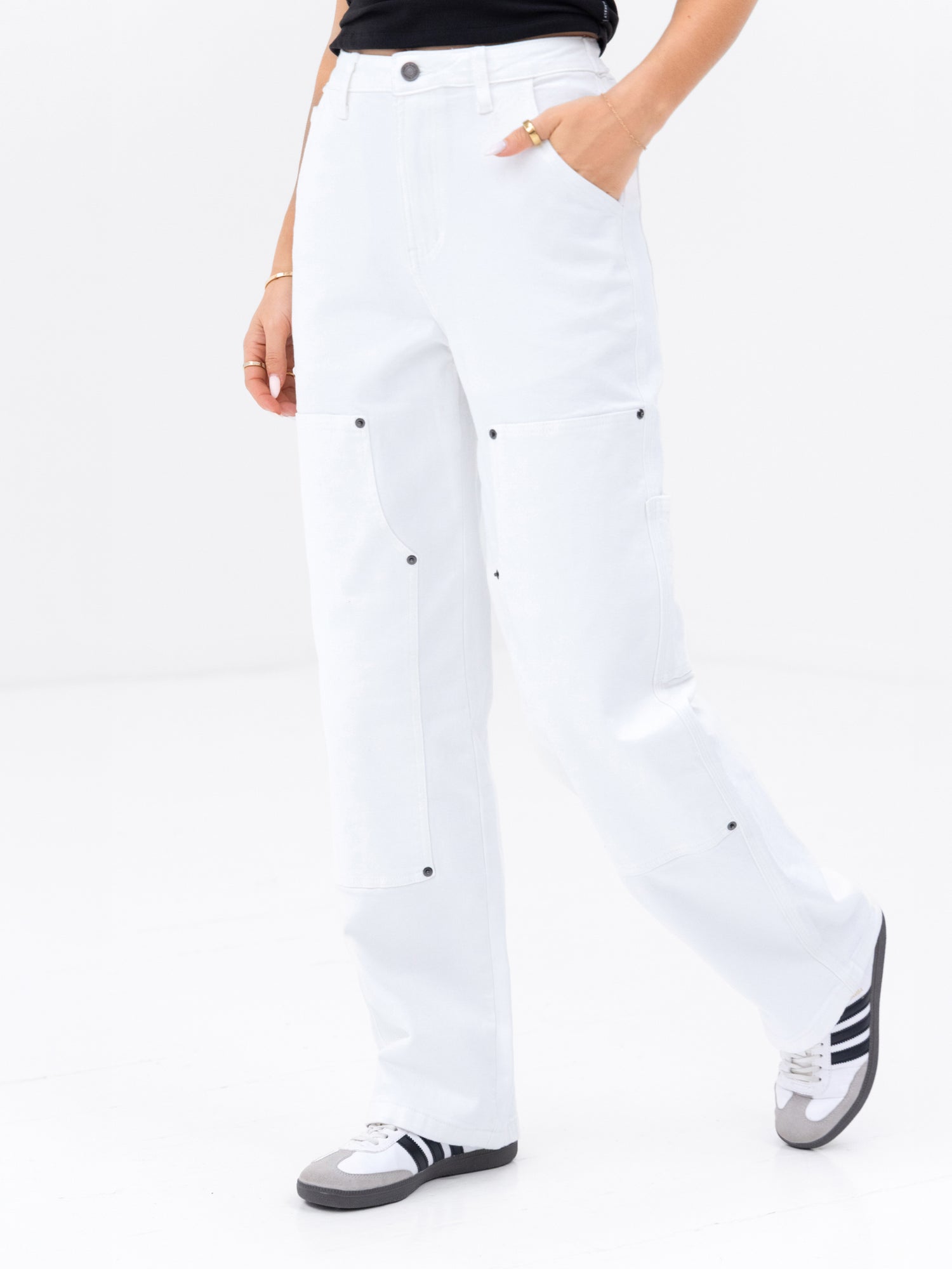 Buy Blakely Womens White Carpenter Jeans | Free delivery on orders