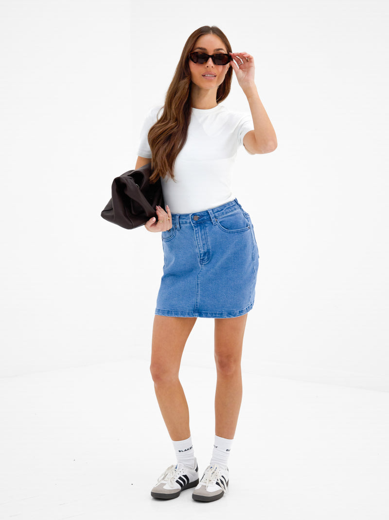 Blakely Denim Skirt - Classic Blue