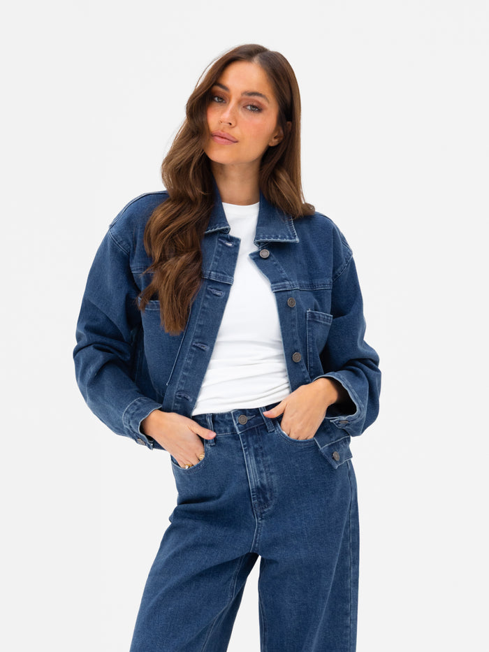 Blakely Denim Jacket - Dark Blue Wash
