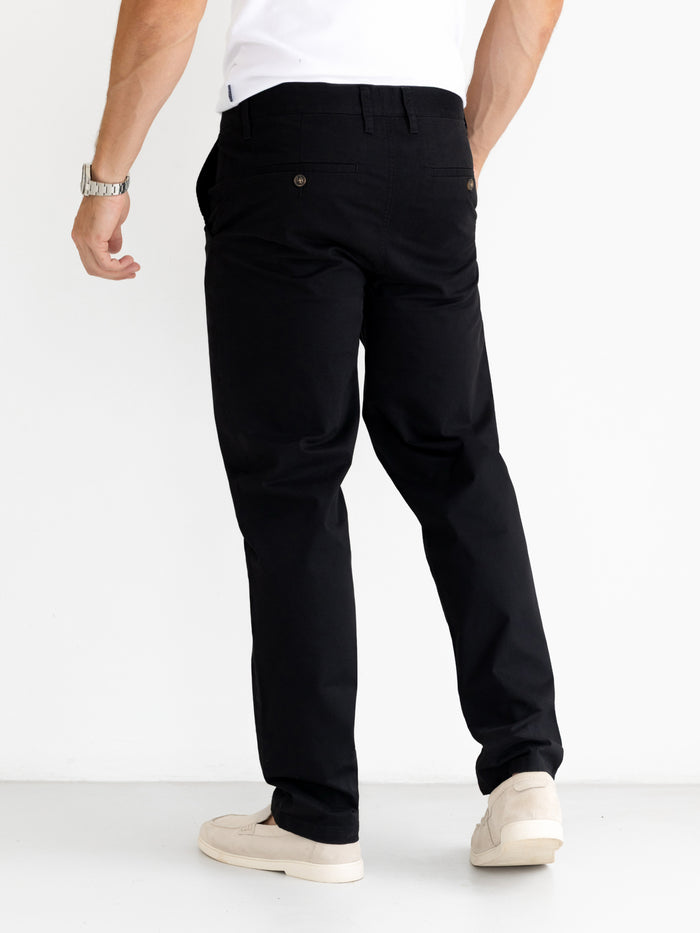 Relaxed Stretch Chinos - Black