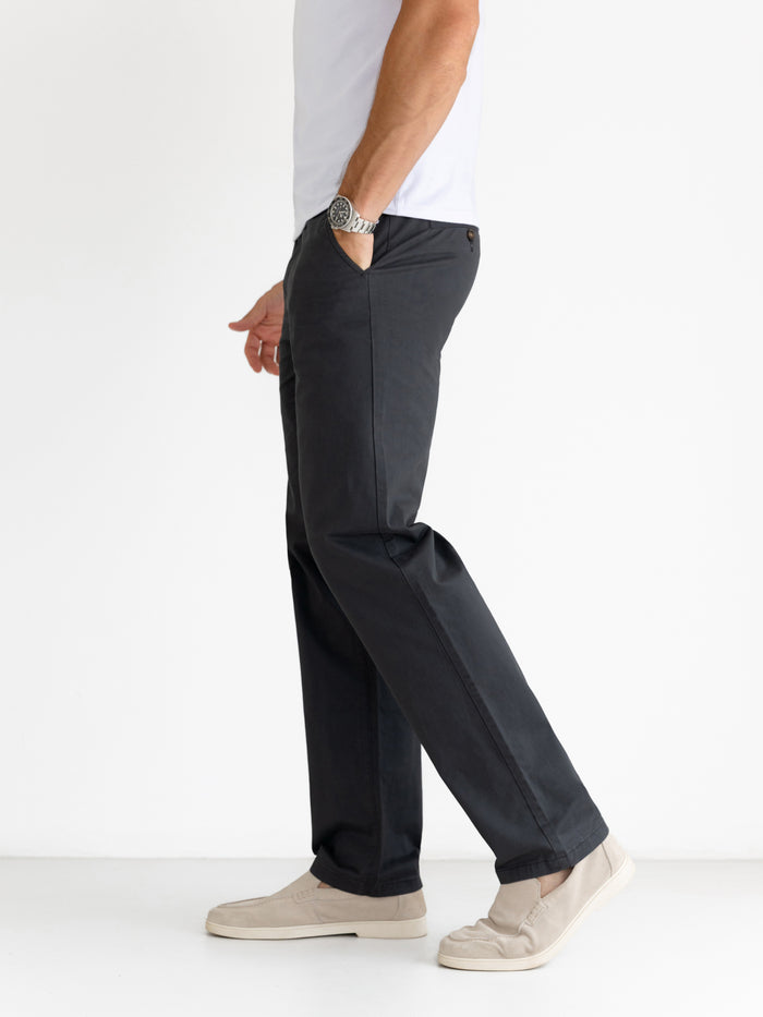 Relaxed Stretch Chinos - Graphite