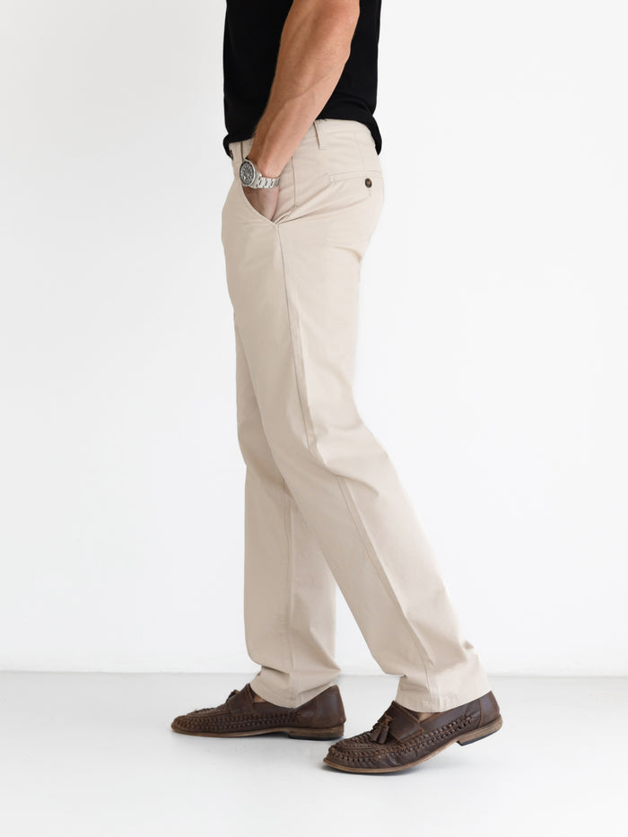 Relaxed Stretch Chinos - Tan