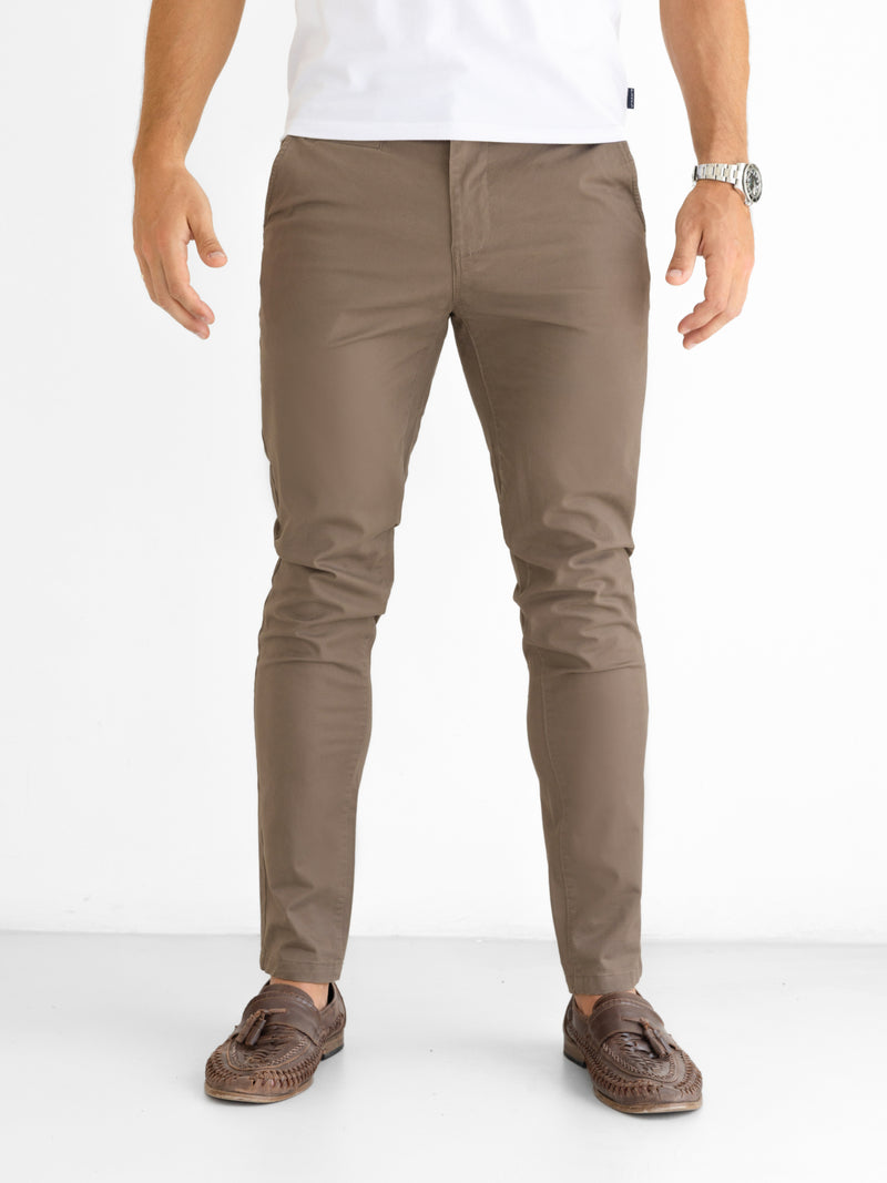 Stretch Chinos - Brown
