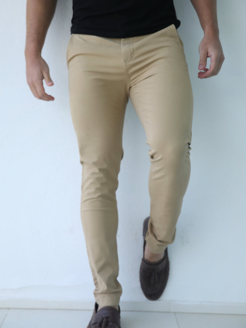 Stretch Chinos - Light Brown