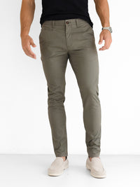 Stretch Chinos - Safari Green