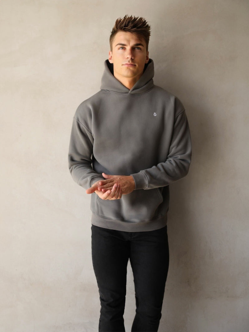 Anchor Relaxed Hoodie - Charcoal