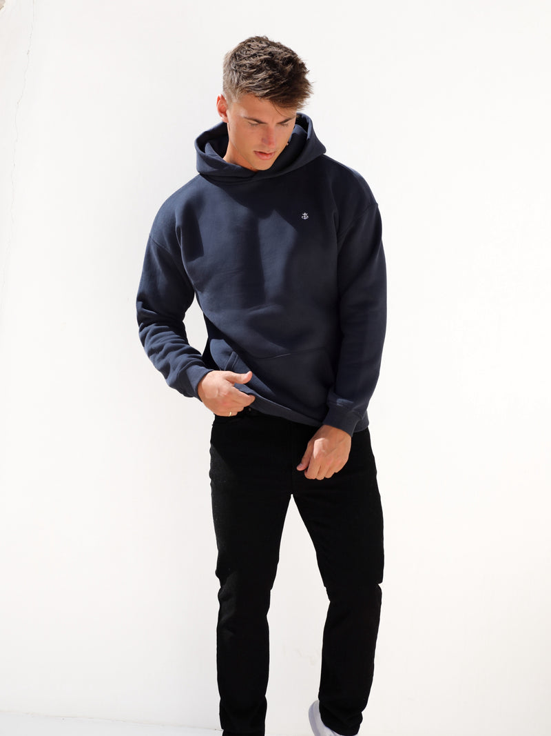 Anchor Relaxed Hoodie - Navy