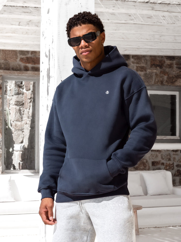 Anchor Relaxed Hoodie - Navy