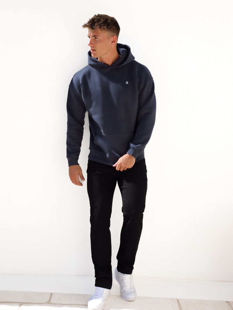 Anchor Relaxed Hoodie - Navy