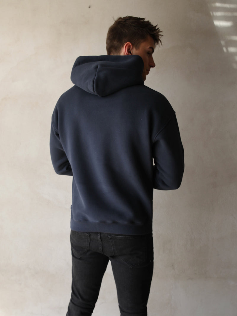 Anchor Relaxed Hoodie - Navy