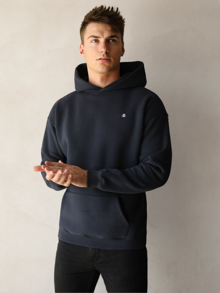 Anchor Relaxed Hoodie - Navy