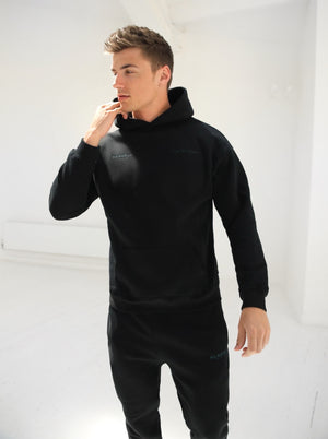 Signature Relaxed Hoodie - Black