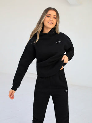 Noir II Women's Relaxed Hoodie - Black