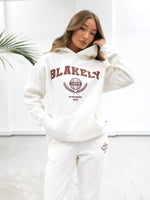 Women's Varsity Relaxed Hoodie - Off White