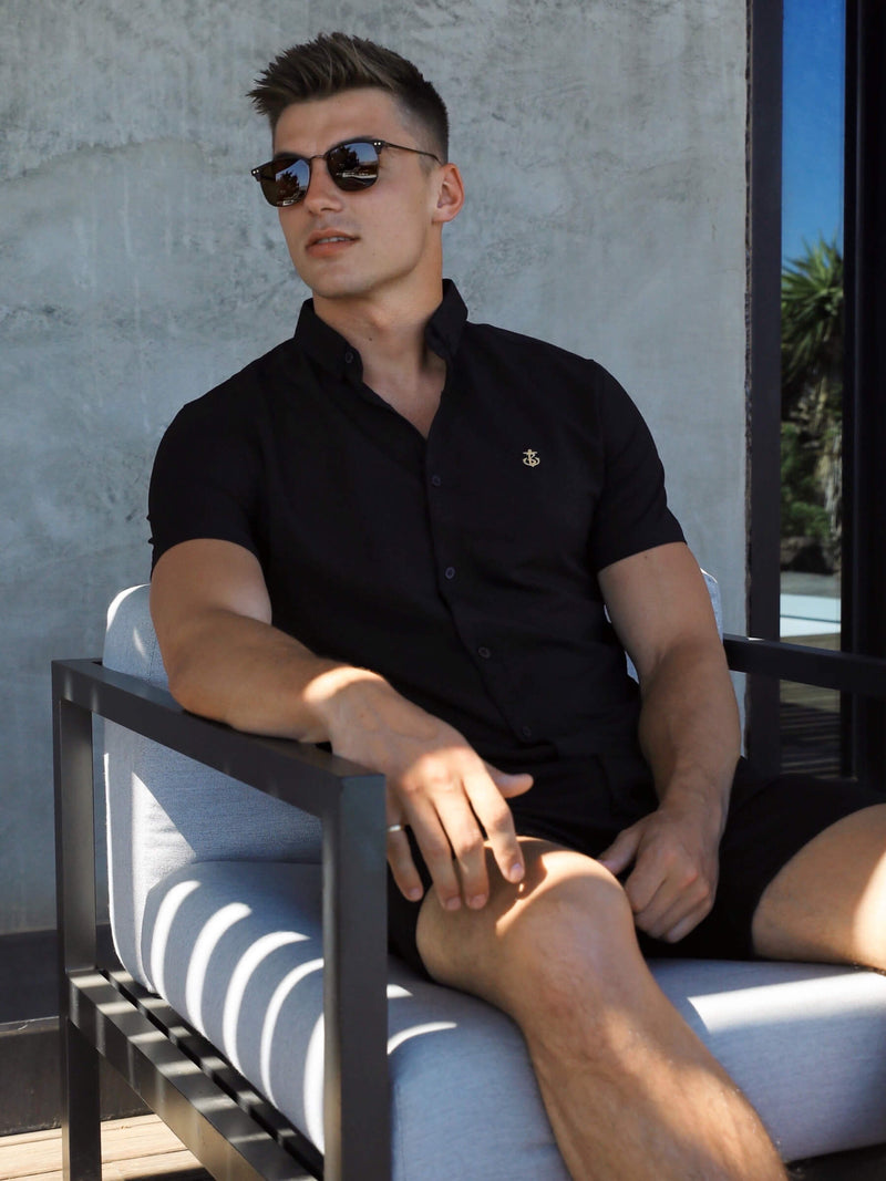 Farringdon Short Sleeve Shirt - Black