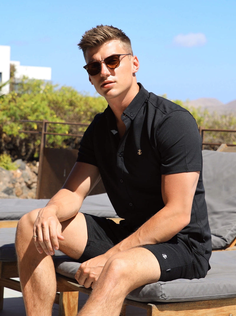 Farringdon Short Sleeve Shirt - Black