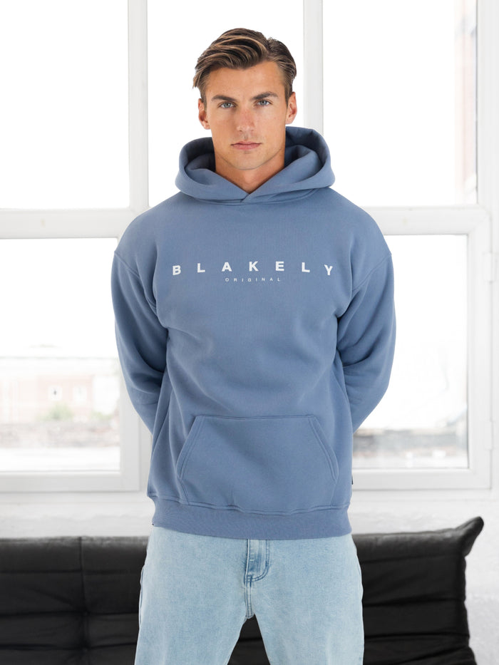 Evolved Relaxed Hoodie - Mid Blue