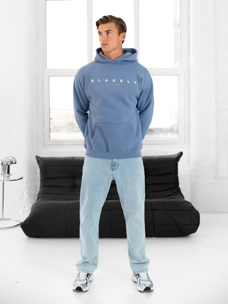 Evolved Relaxed Hoodie - Mid Blue
