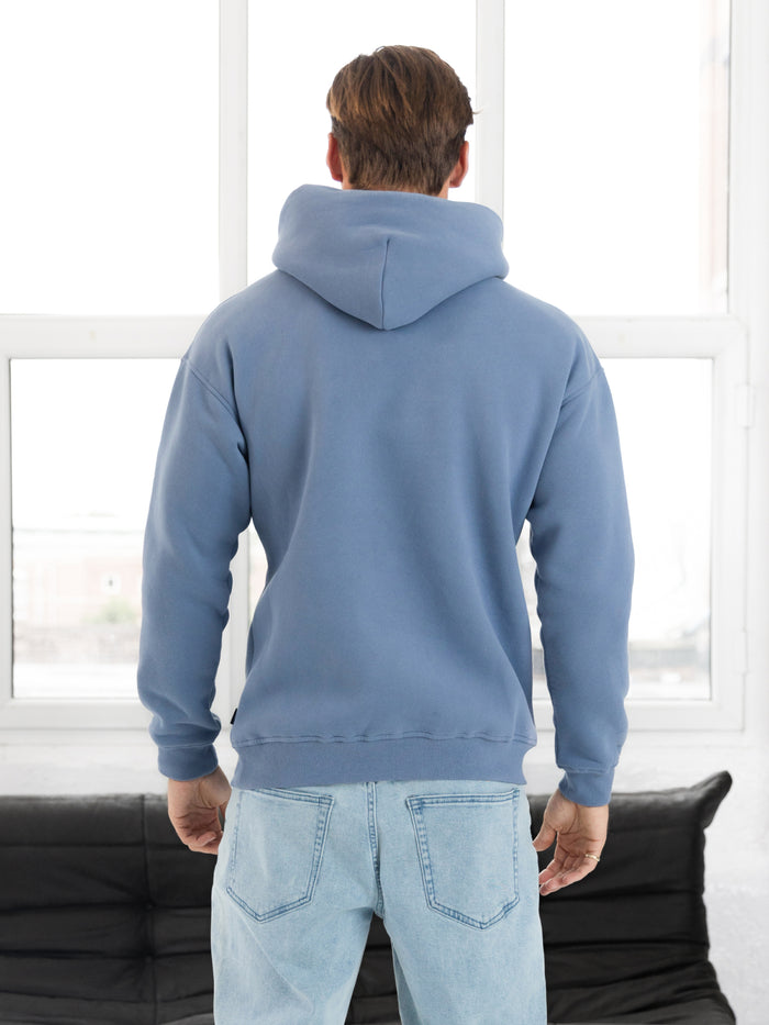 Evolved Relaxed Hoodie - Mid Blue