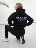 Women's Sports Club Relaxed Hoodie  - Black