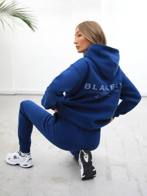Women's Sports Club Relaxed Hoodie  - Vintage Blue