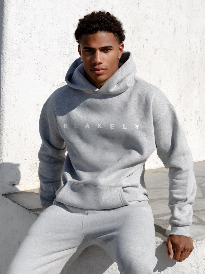 Evolved Relaxed Hoodie - Marl Grey