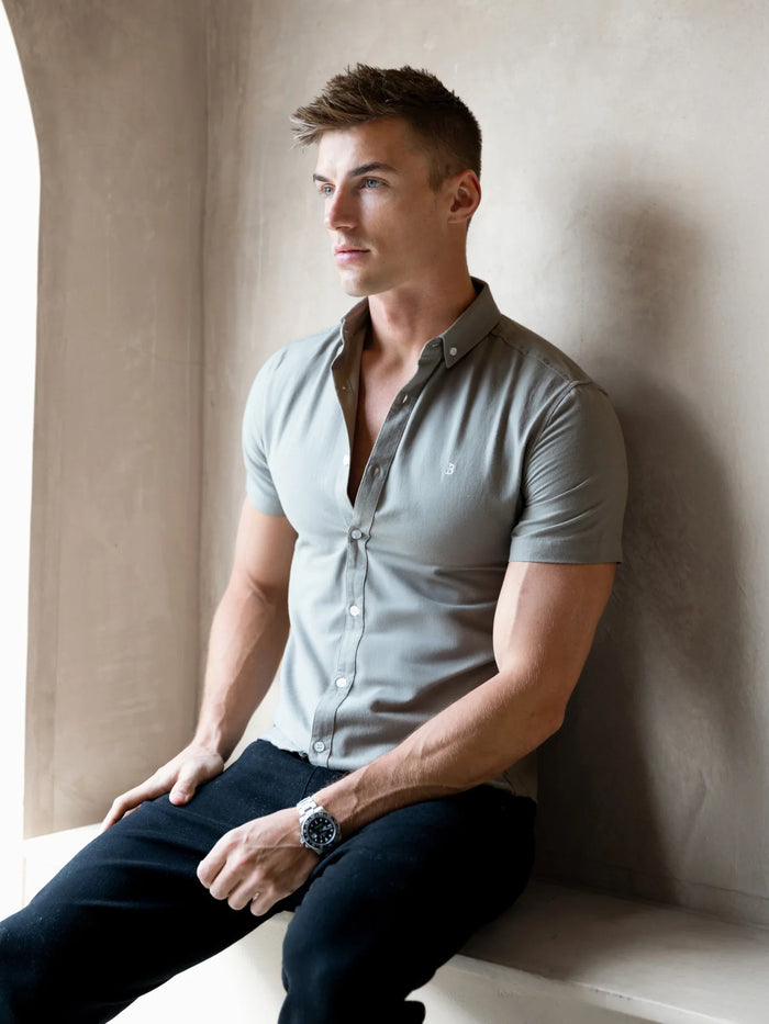 Conrad Short Sleeve Shirt - Washed Khaki
