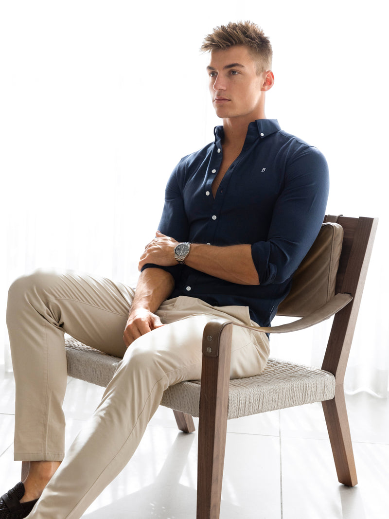 Conrad Long Sleeve Shirt - True Navy