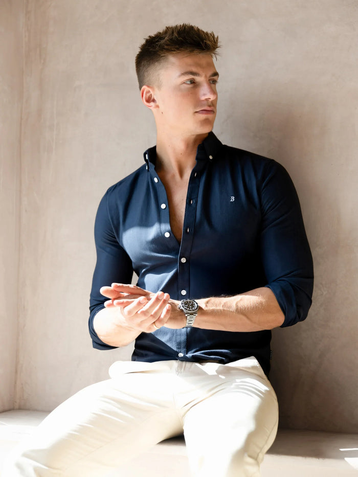 Conrad Long Sleeve Shirt - True Navy