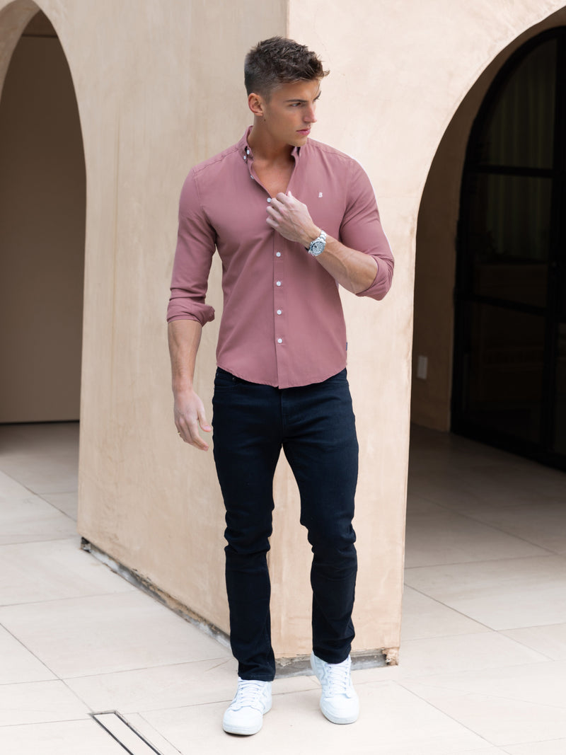 Conrad Long Sleeve Shirt - Dusty Pink
