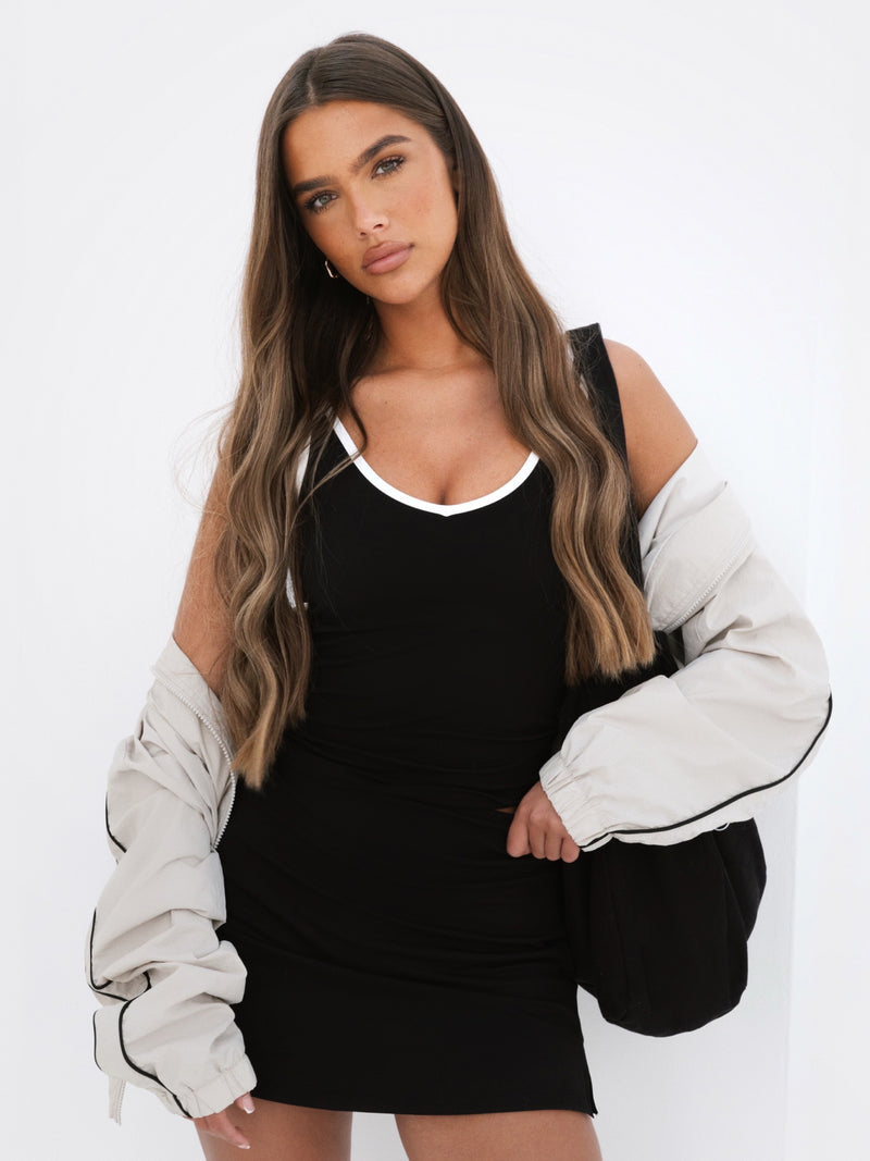Align Sports Vest & Active Skort Set - Black