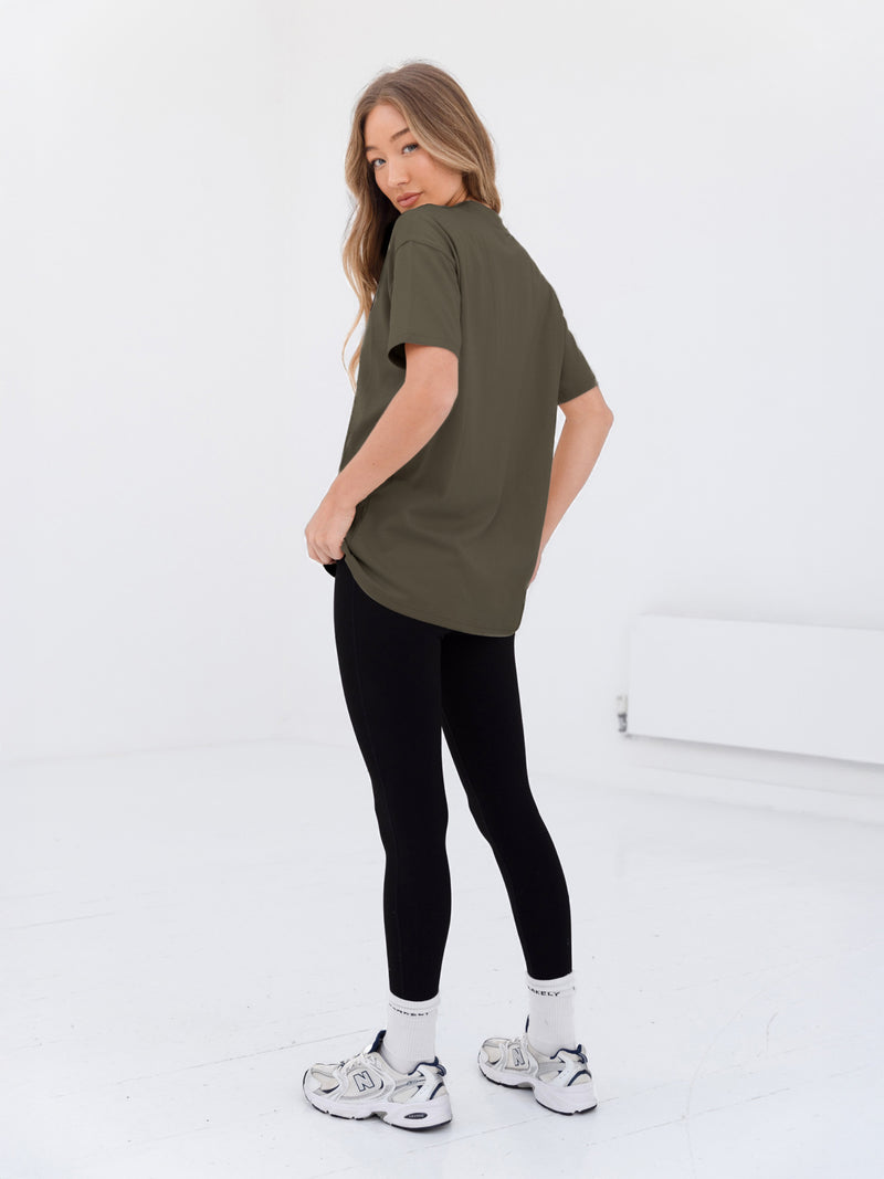 Apex Label Oversized T-Shirt - Safari Green