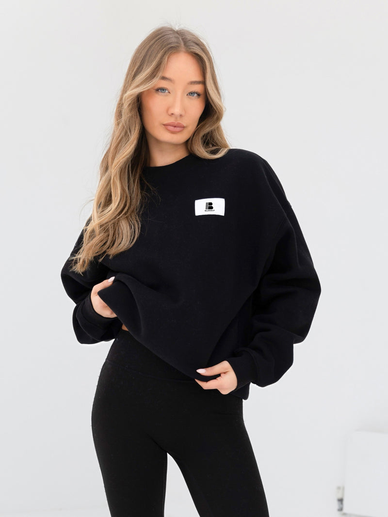 Apex Label Oversized Jumper - Black