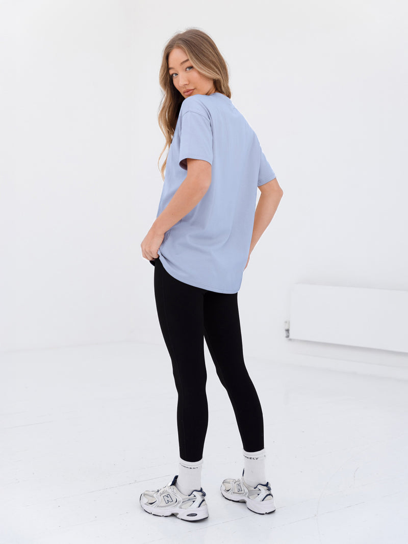 Apex Label Oversized T-Shirt - Sky Blue