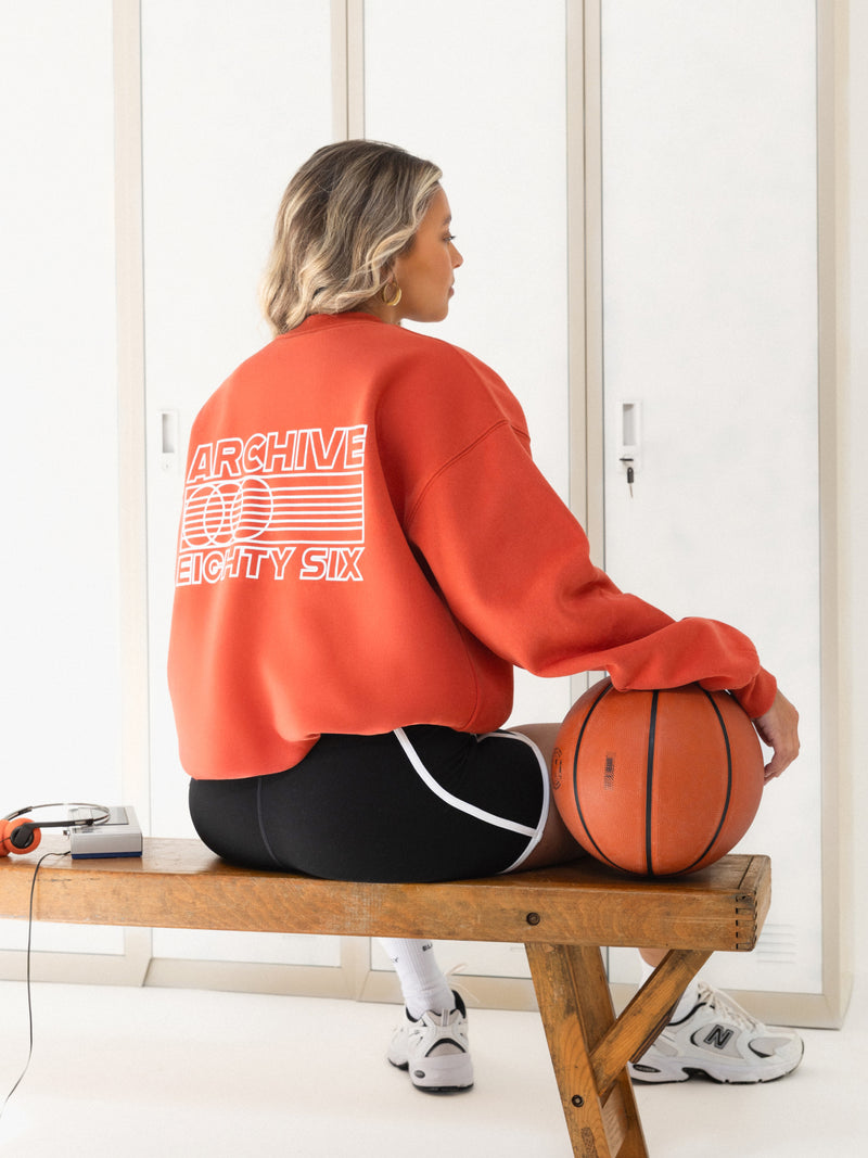 Naomi Oversized Jumper - Washed Red