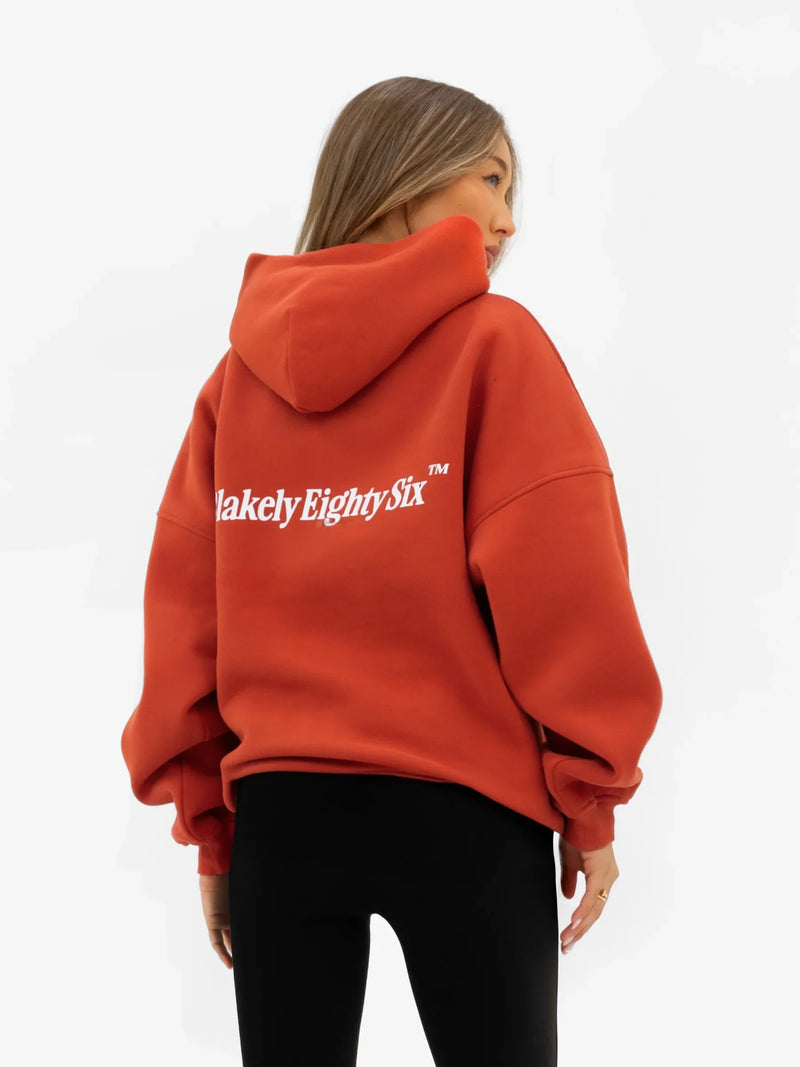 Romi Oversized Hoodie - Washed Red