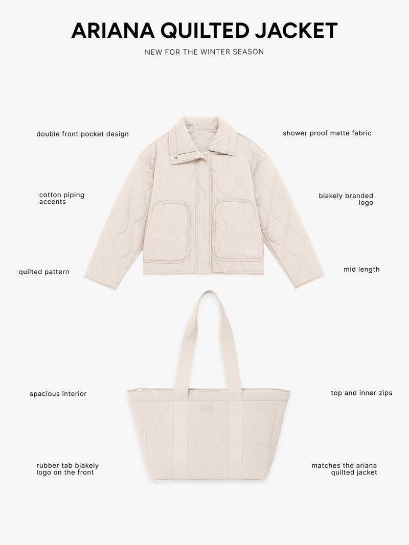 Ariana Quilted Jacket - Chalk