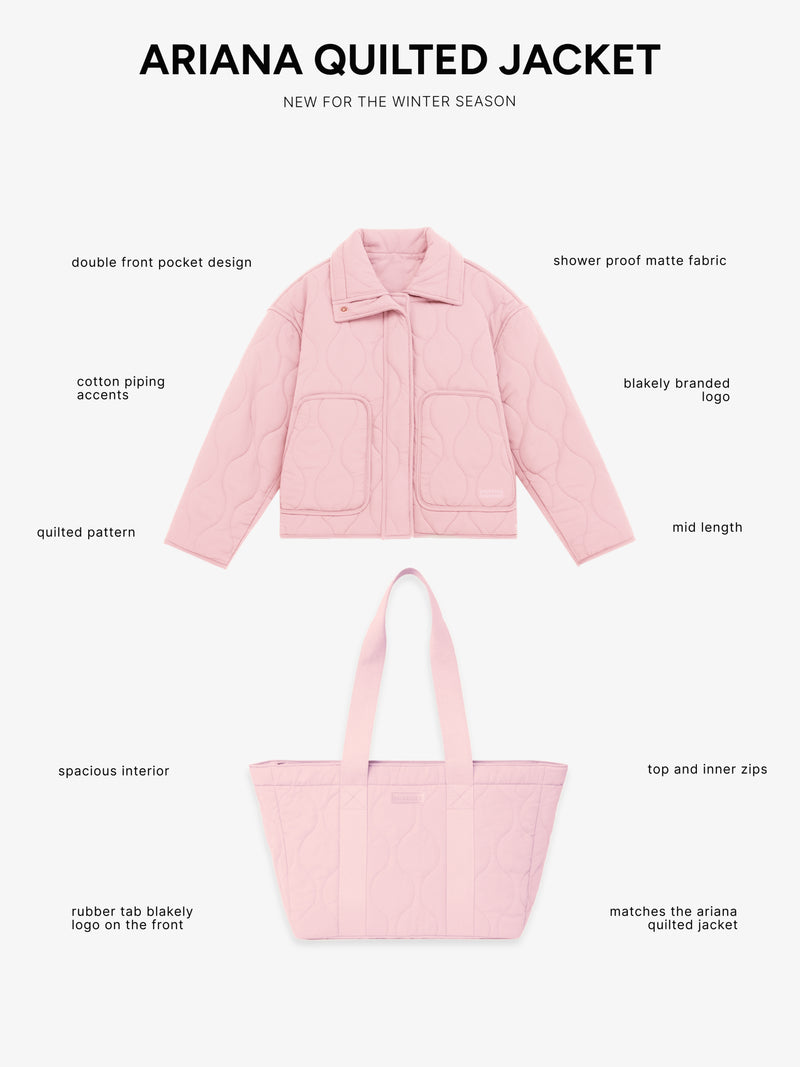 Ariana Quilted Jacket - Soft Pink